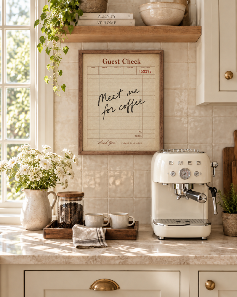 Meet Me For Coffee | Coffee Bar Wall Art