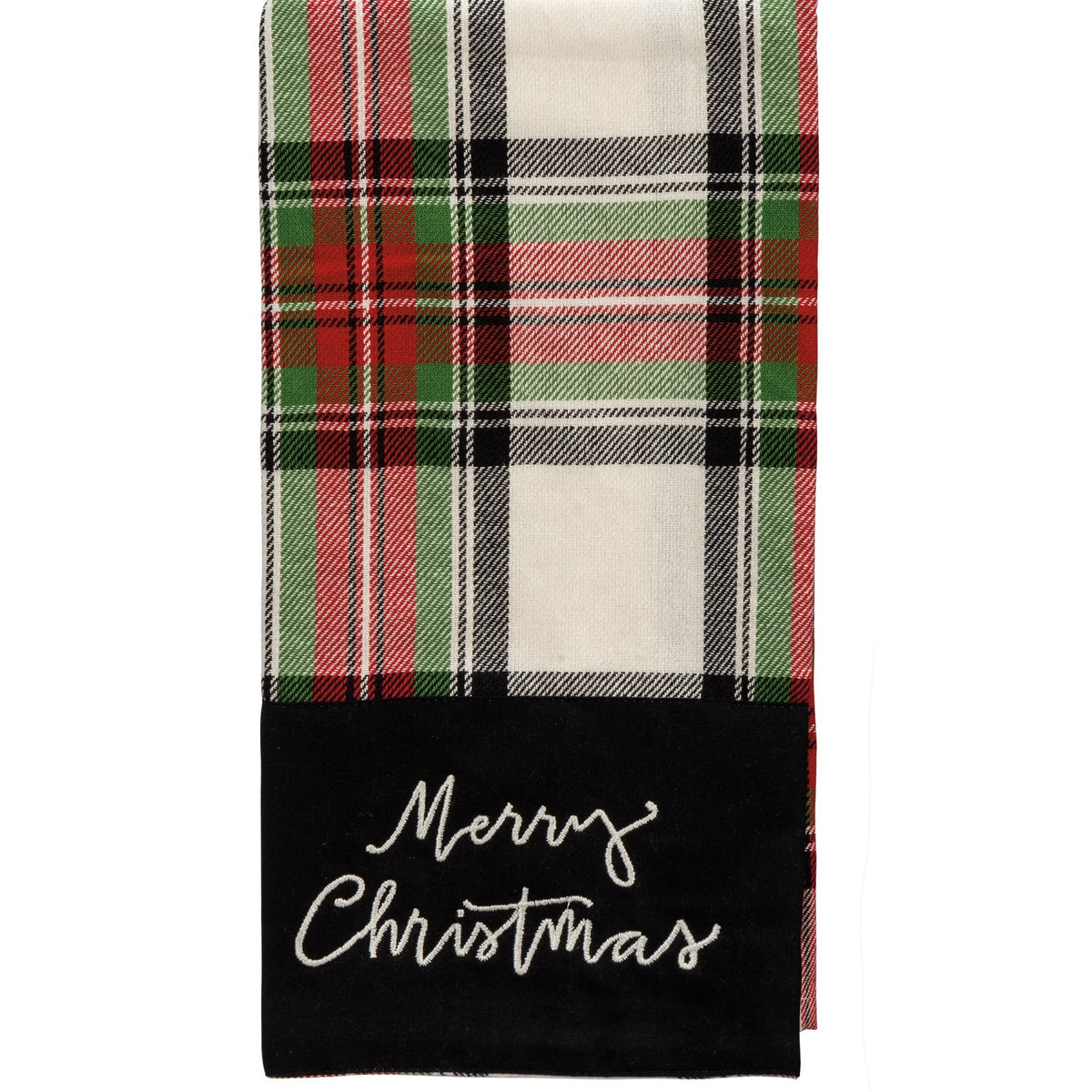 Merry Christmas Plaid Kitchen Towel