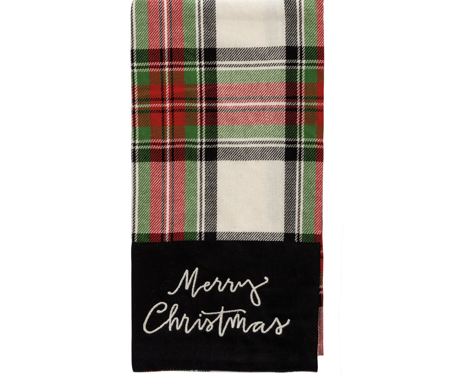 Merry Christmas Plaid Kitchen Towel