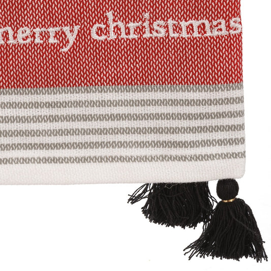 Merry Christmas Striped Kitchen Towel