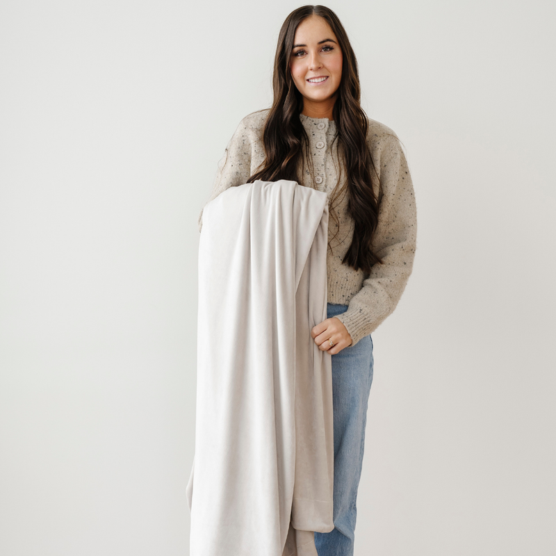 Minky Stretch Throw Blanket