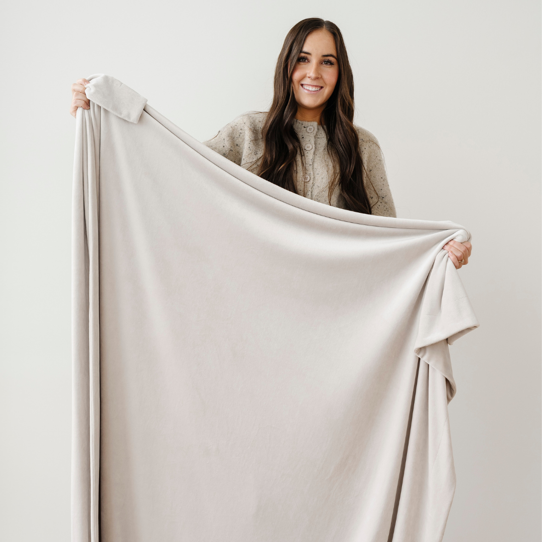 Minky Stretch Throw Blanket