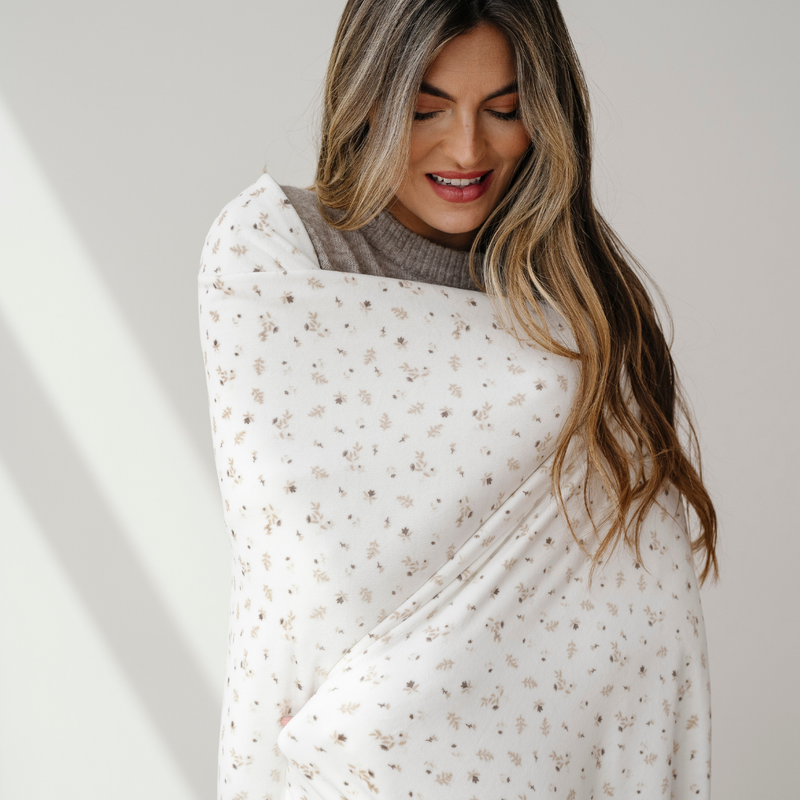 Minky Stretch Throw Blanket