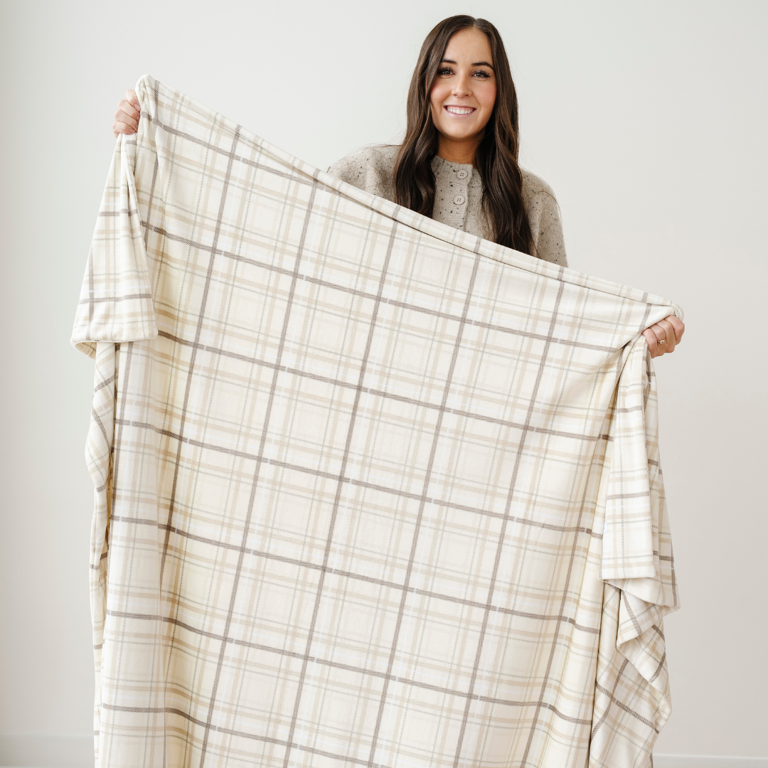 Minky Stretch Throw Blanket