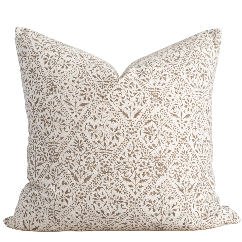 Mariella Floral Block Printed Pillow Cover