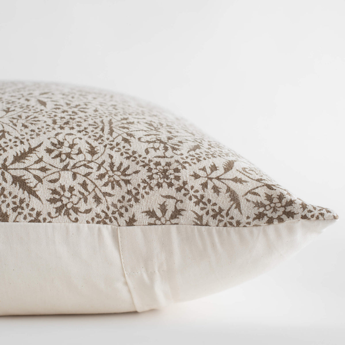 Mariella Floral Block Printed Lumbar Pillow Cover