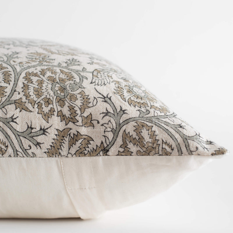 Claire Floral Block Printed Pillow Cover