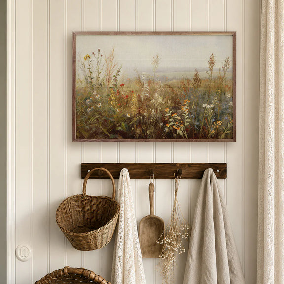 vintage cottage floral wall art