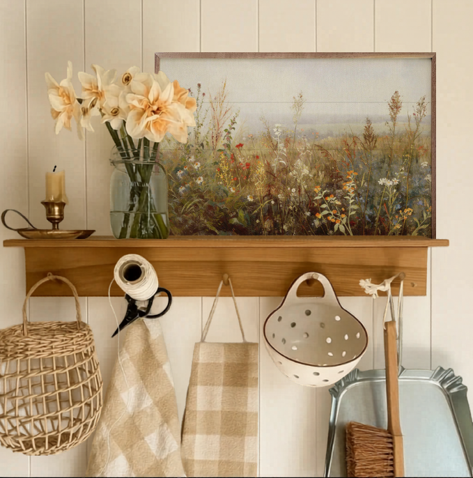 Open Meadow Bloom Cottage Farmhouse Wall Art
