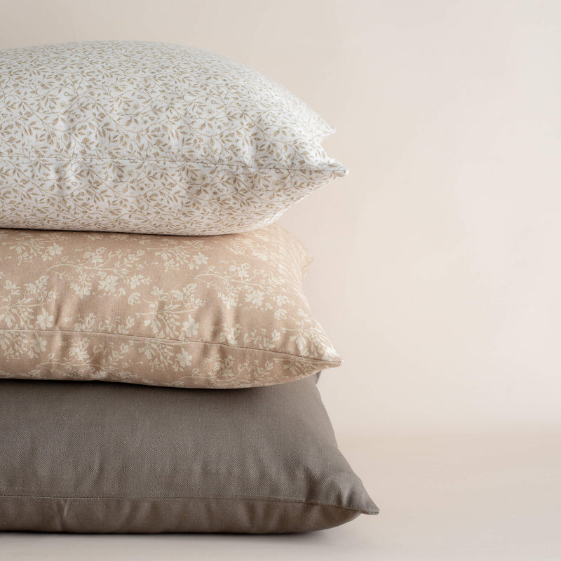 Mila Neutral Botanical Pillow Cover