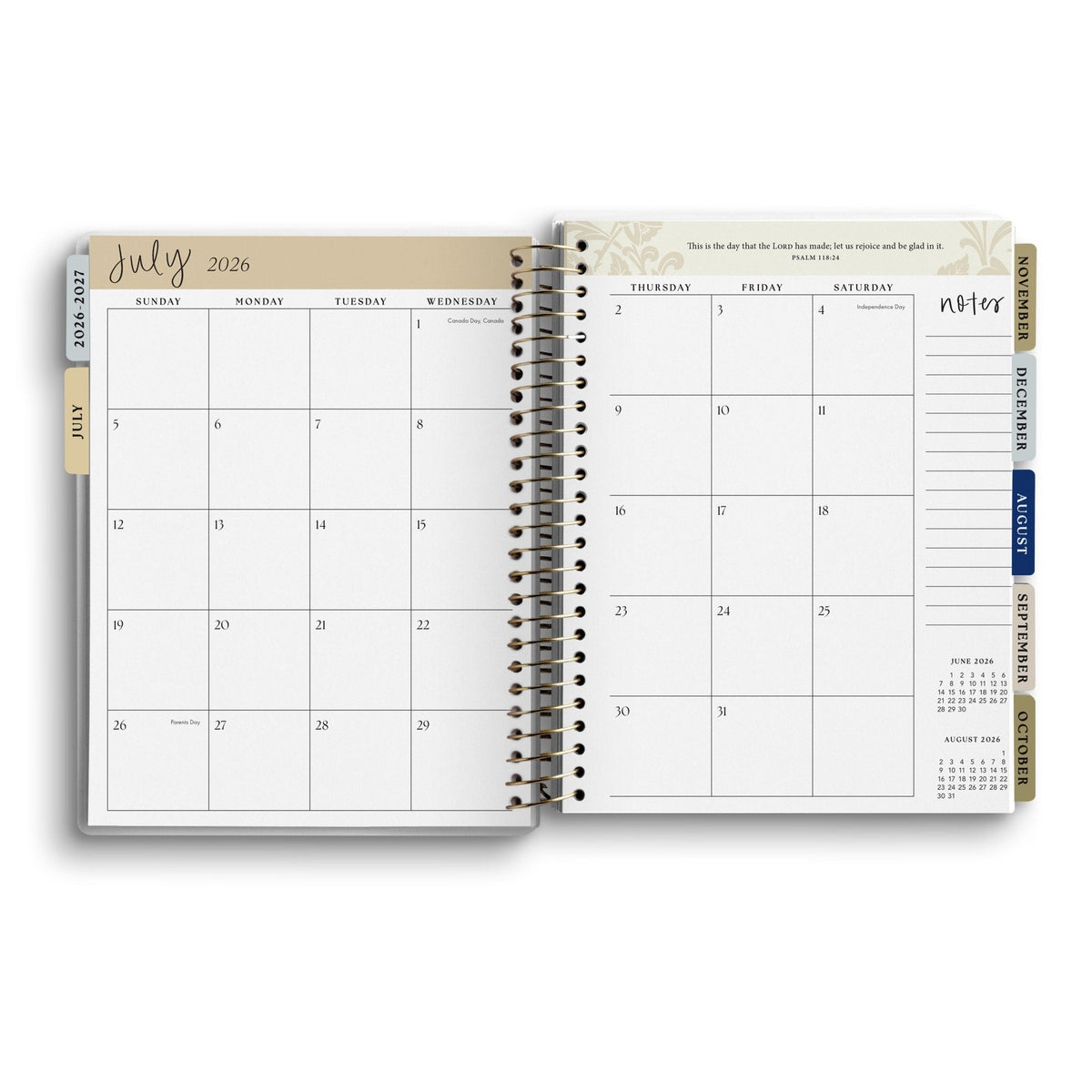 Walking with Jesus All Day, Every Day | 2026-2027 18 Month Planner