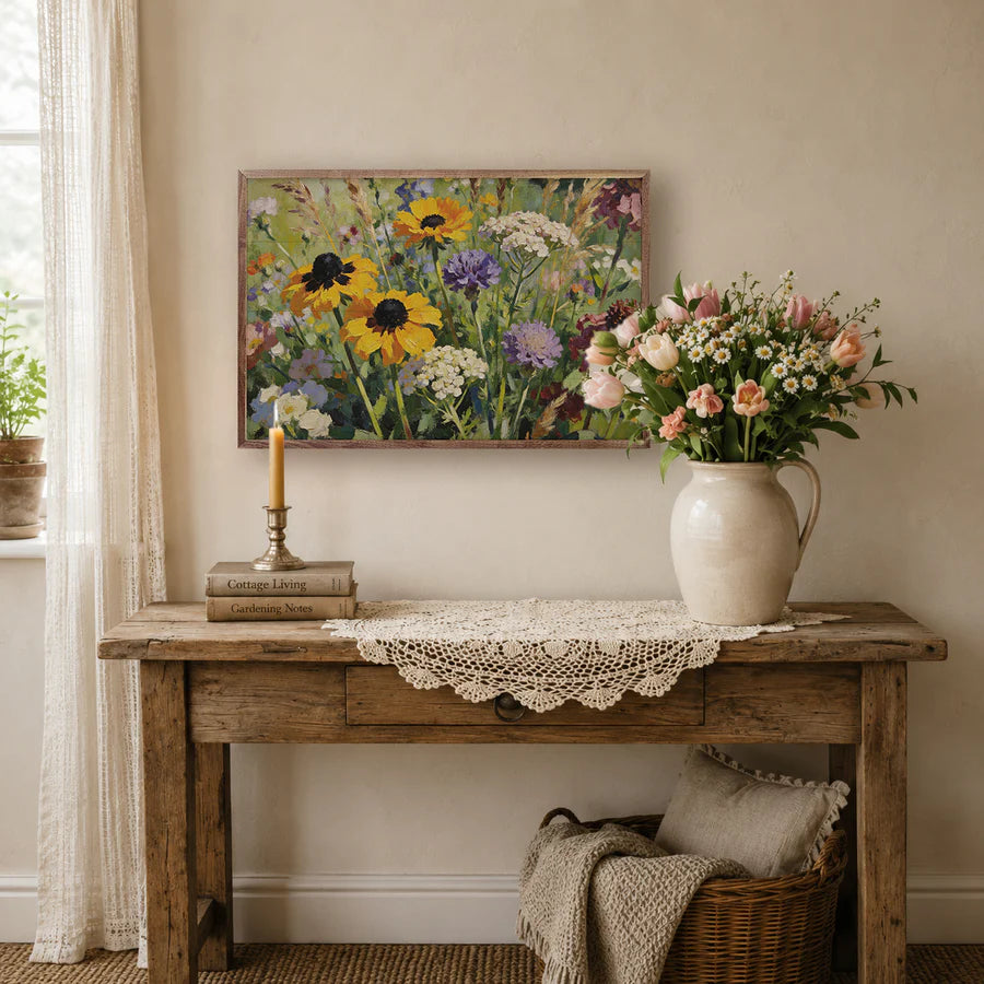 vintage inspired floral cottage decor