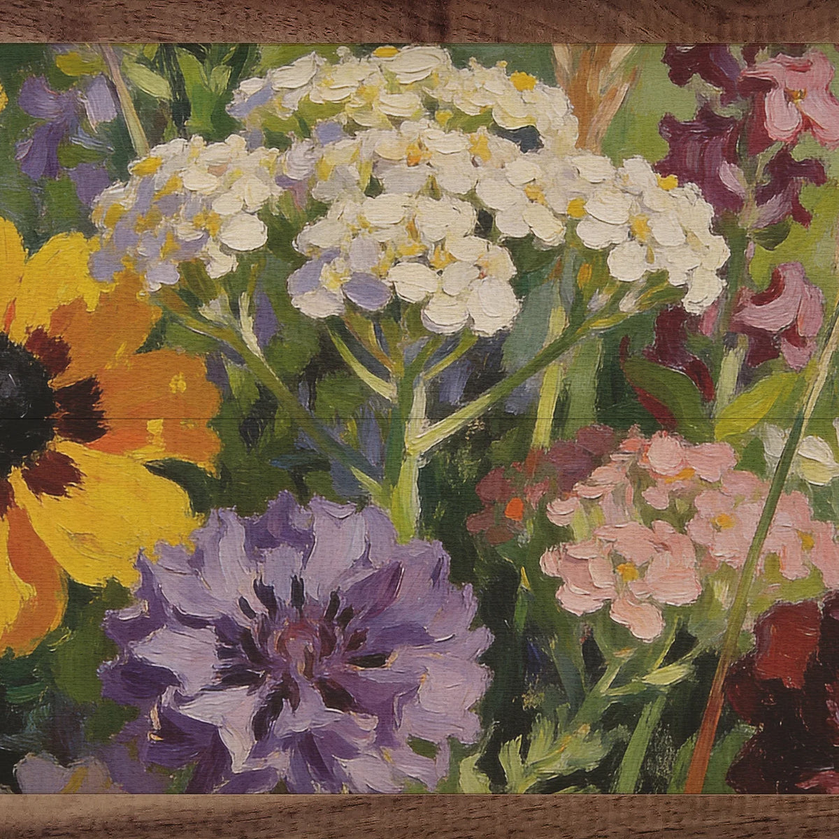 Painterly Wildflower Border Row Wall Art