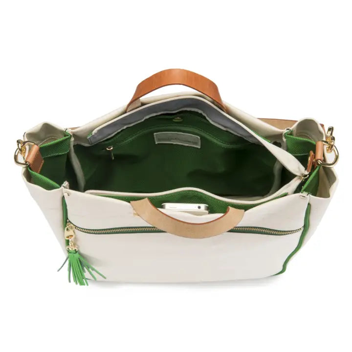 Parker Nylon Tote with Leather Accents