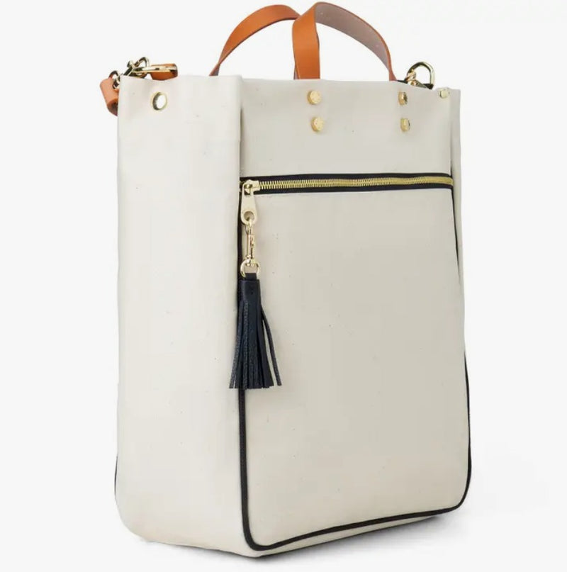 Parker Nylon Tote with Leather Accents