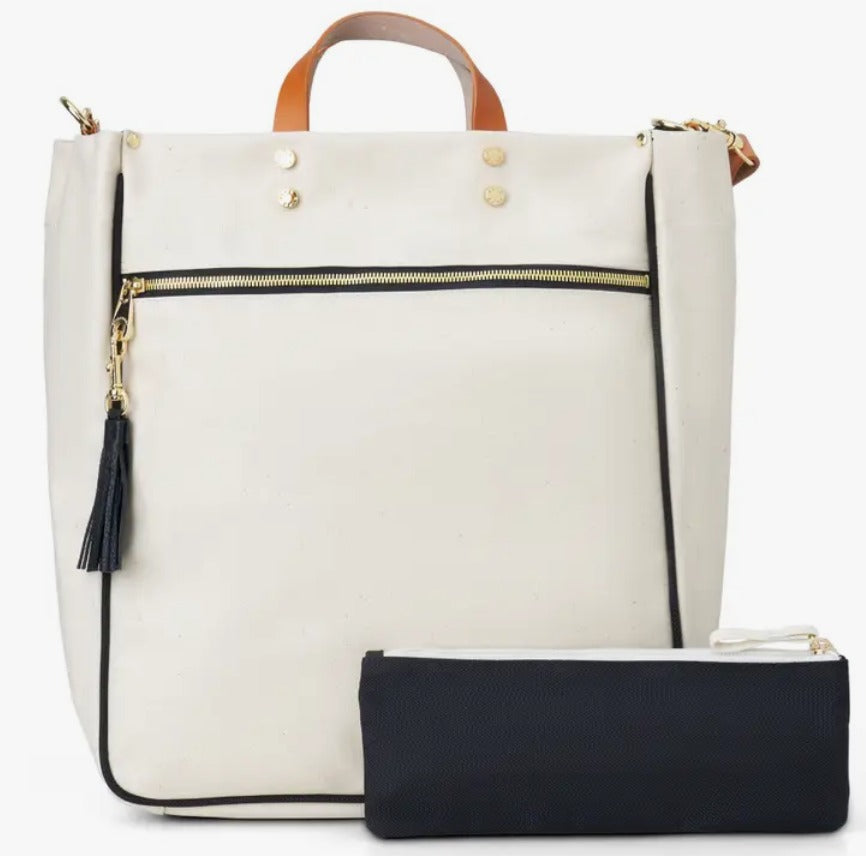 Parker Nylon Tote with Leather Accents