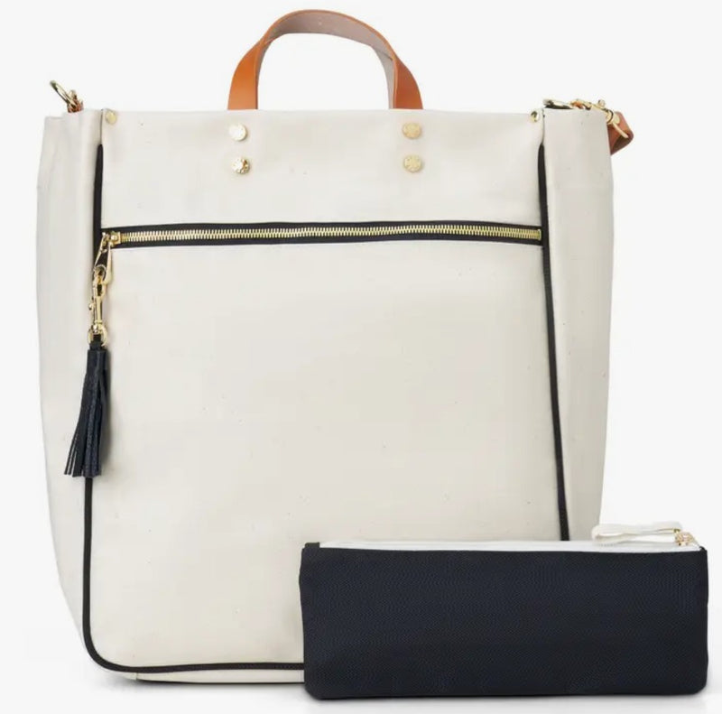 Parker Nylon Tote with Leather Accents