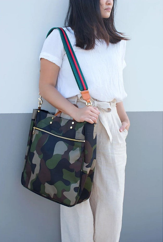 Parker Nylon Tote with Leather Accents