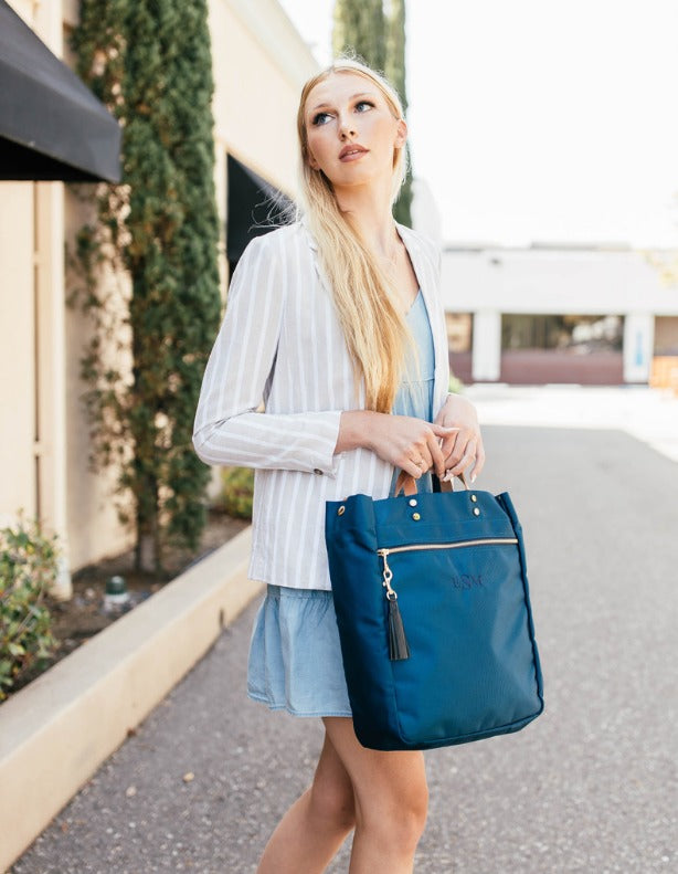 Parker Nylon Tote with Leather Accents