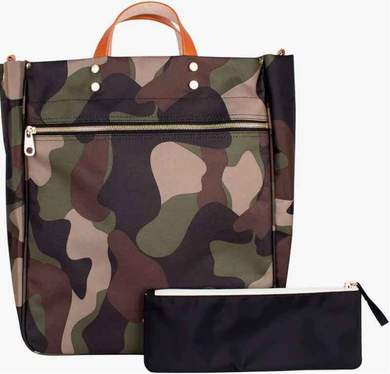 Parker Nylon Tote with Leather Accents