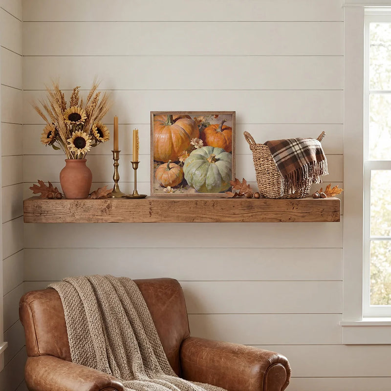 Pastel Pumpkin Wood Wall Art