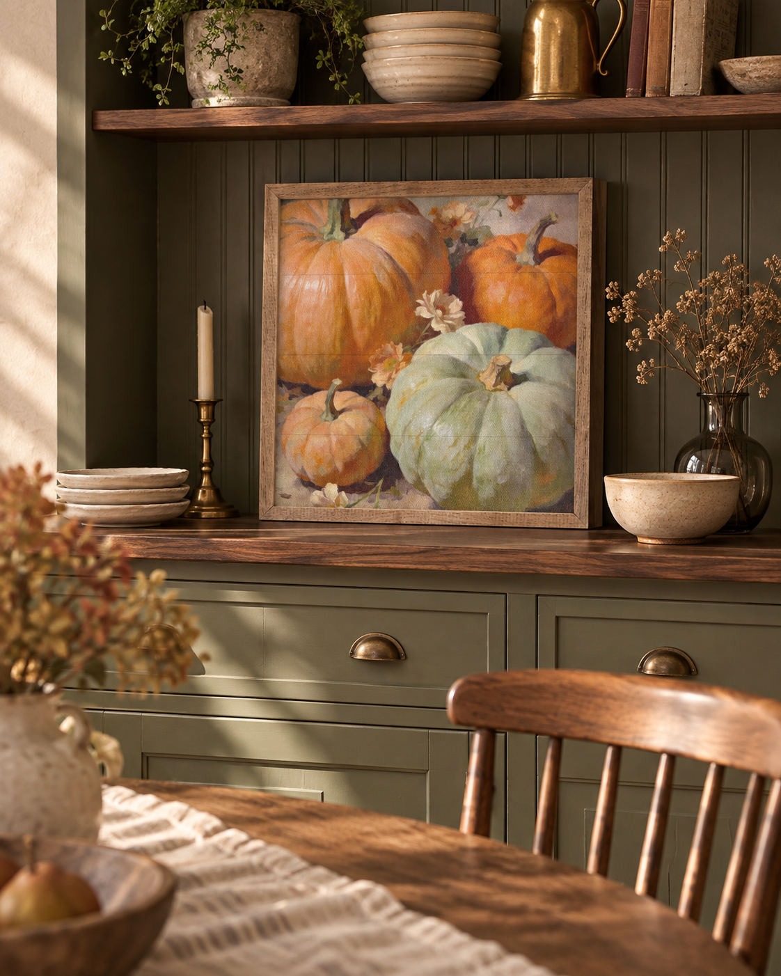 Pastel Pumpkin Wood Wall Art