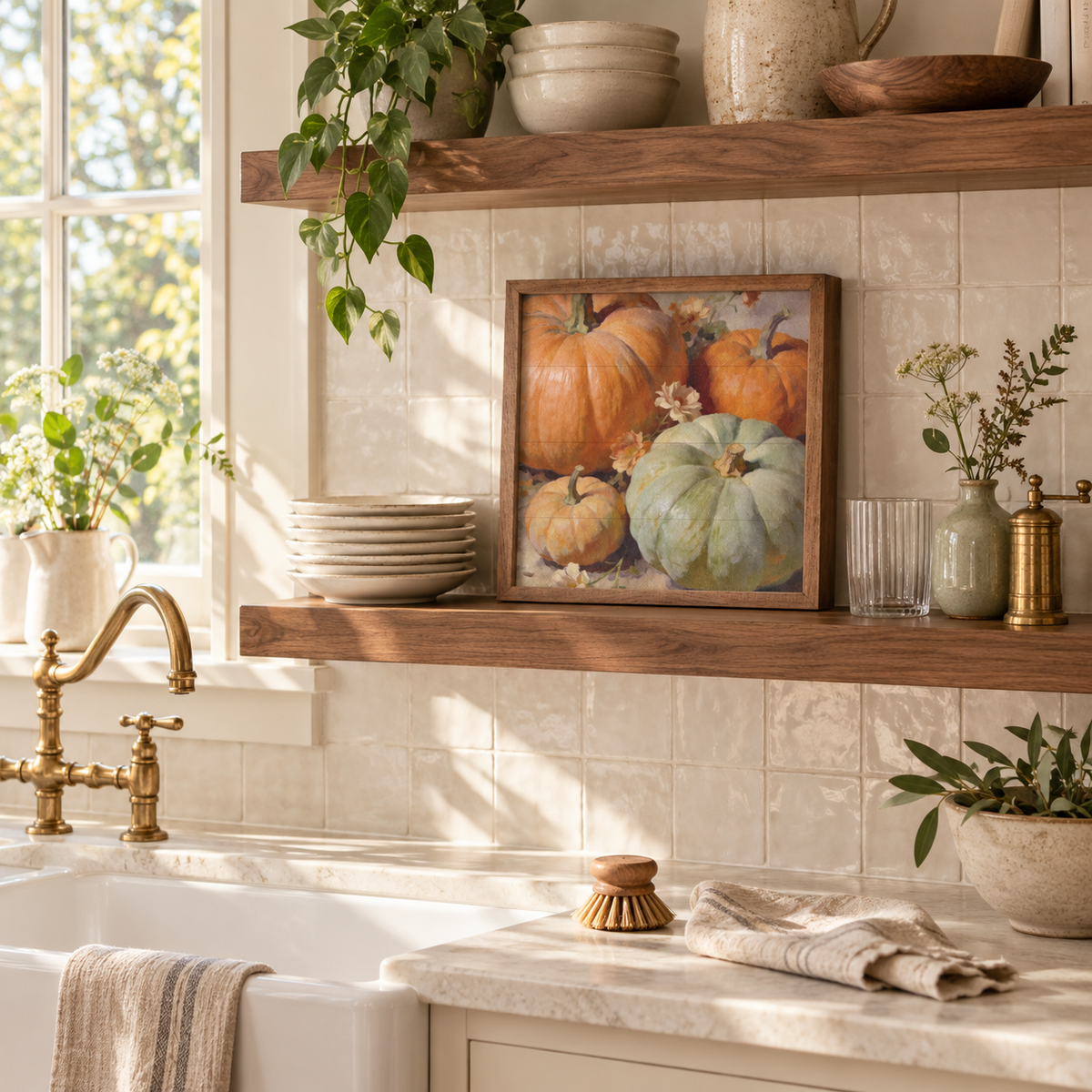Pastel Pumpkin Wood Wall Art