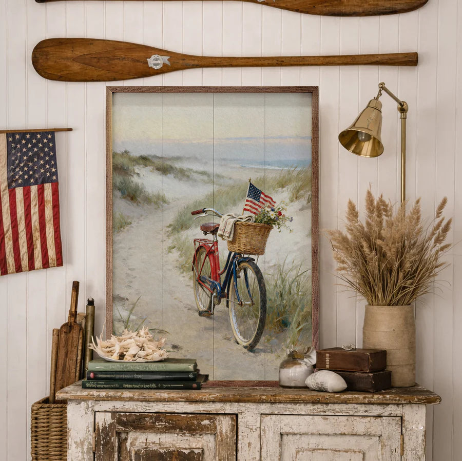 coastal Americana farmhouse wall decor