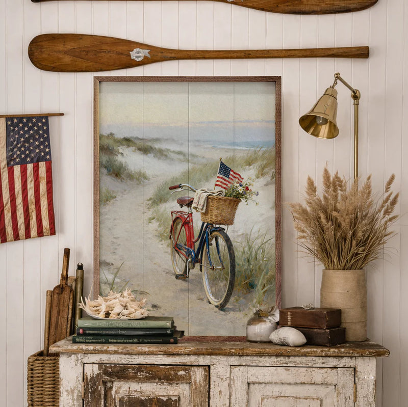 coastal Americana farmhouse wall decor