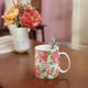 pink peony coffee mug
