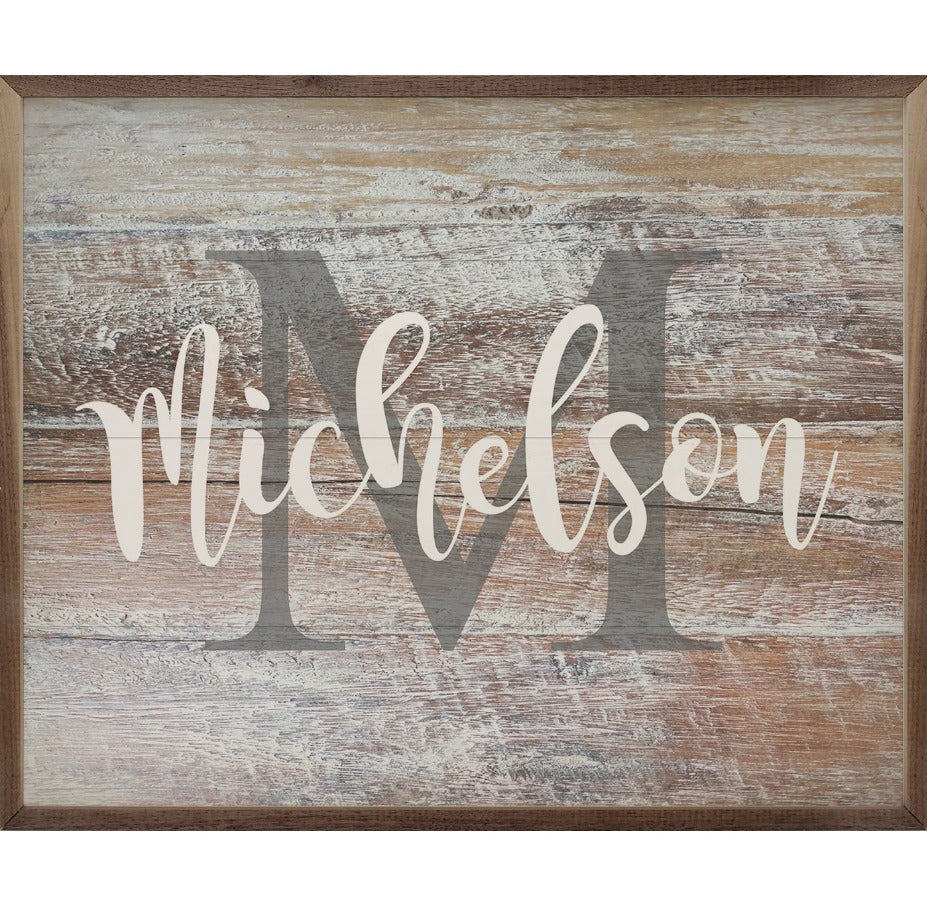 Personalized Initial Name Whitewash