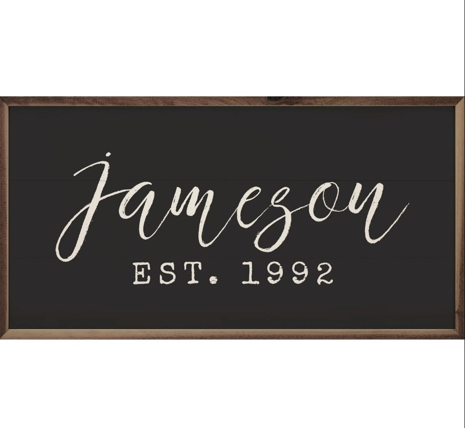 Personalized Name Ink Sign