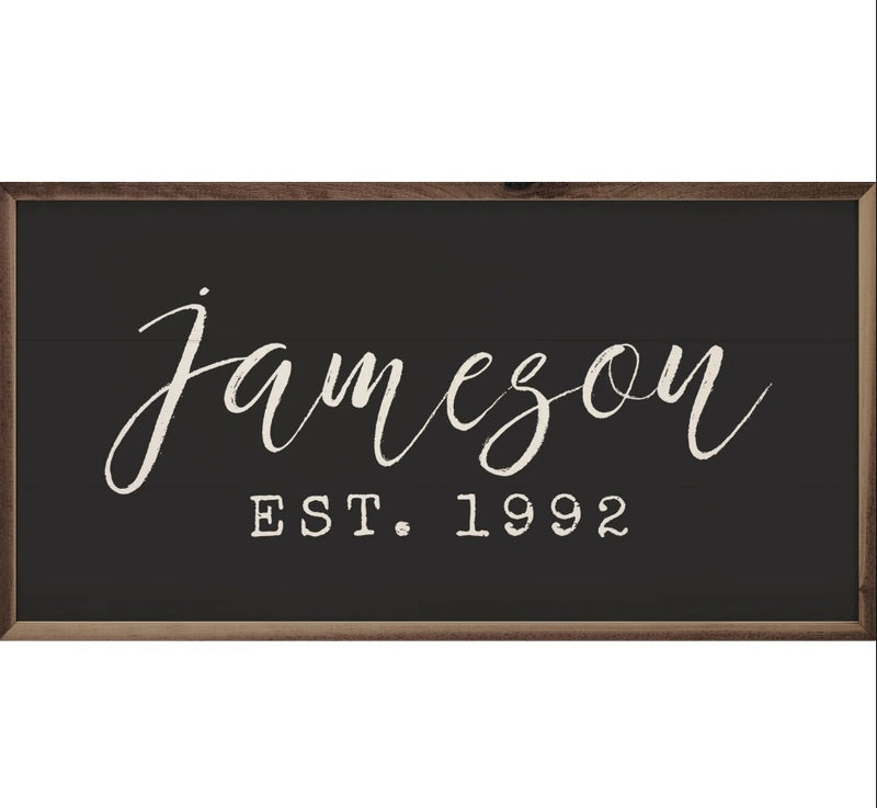 Personalized Name Ink Sign