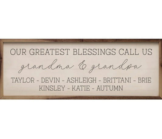 Personalized Our Greatest Blessings Sign