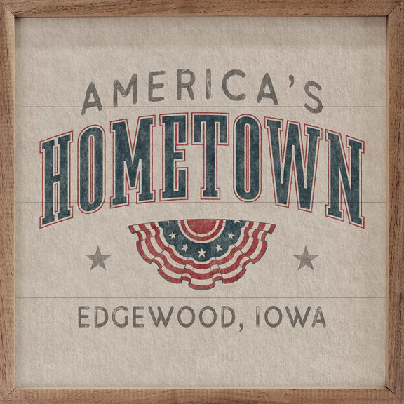 personalized America’s hometown wall art