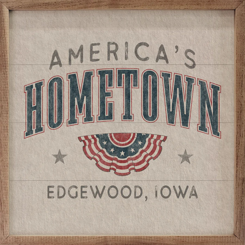 personalized America’s hometown wall art