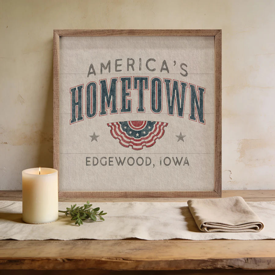 custom hometown farmhouse wall art