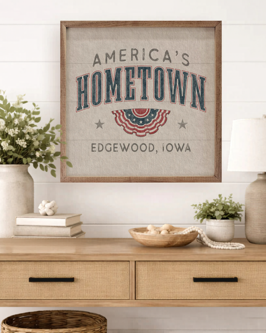 Personalized America’s Hometown Heirloom Wall Art