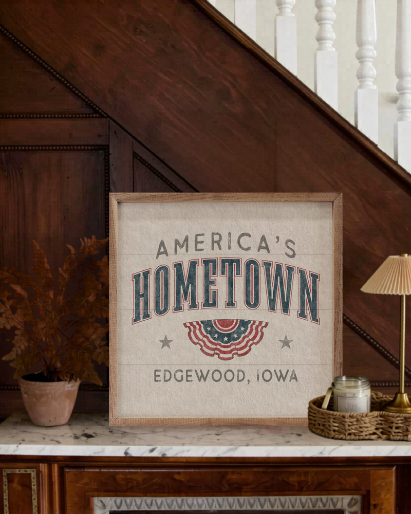 Personalized America’s Hometown Heirloom Wall Art
