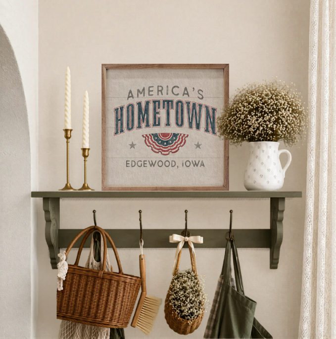 Personalized America’s Hometown Heirloom Wall Art