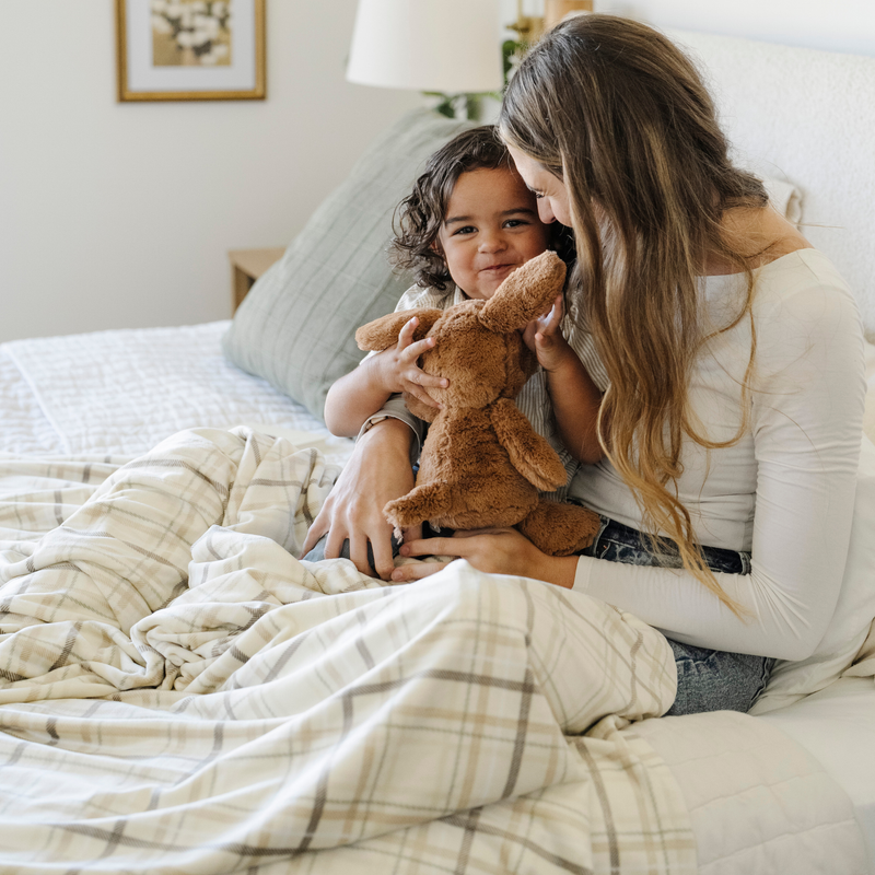 Minky Stretch Throw Blanket
