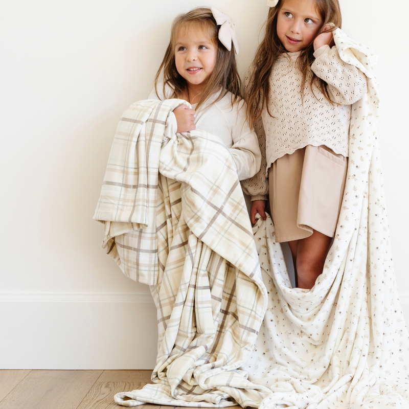 Minky Stretch Throw Blanket