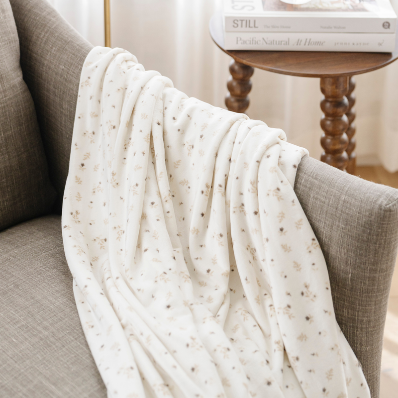 Minky Stretch Throw Blanket