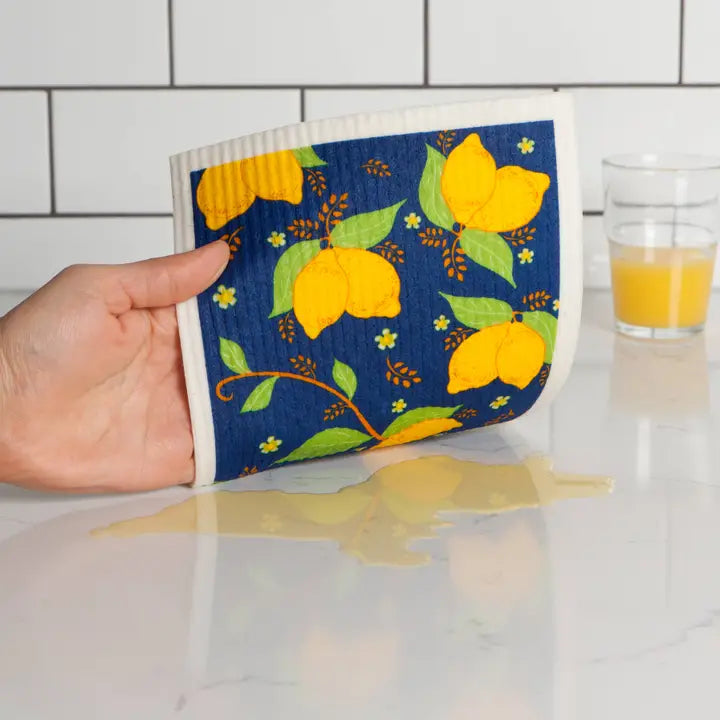 Lemons Swedish Dishcloth
