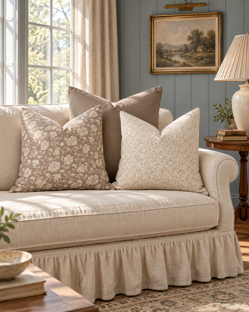 Provence Pillow Combination | Set of Three Pillow Covers