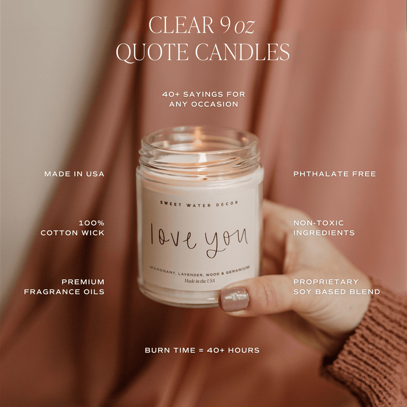 Faith Over Fear Soy Candle | Clear Jar