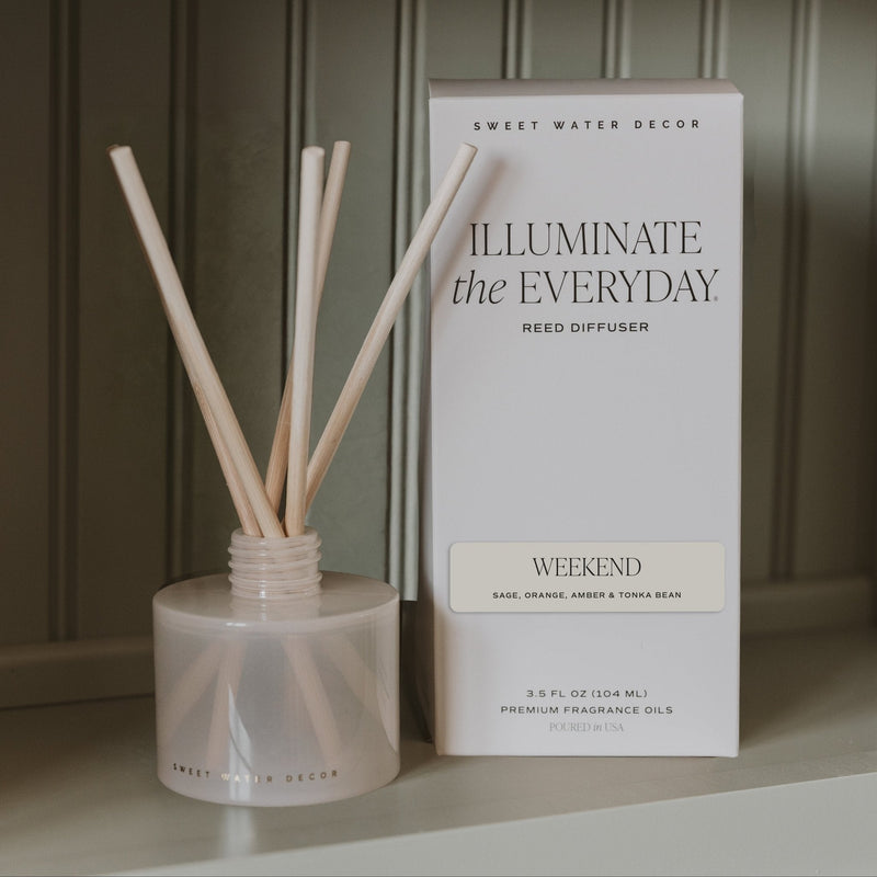Weekend White Translucent Tinted Glass Jar | Reed Diffuser
