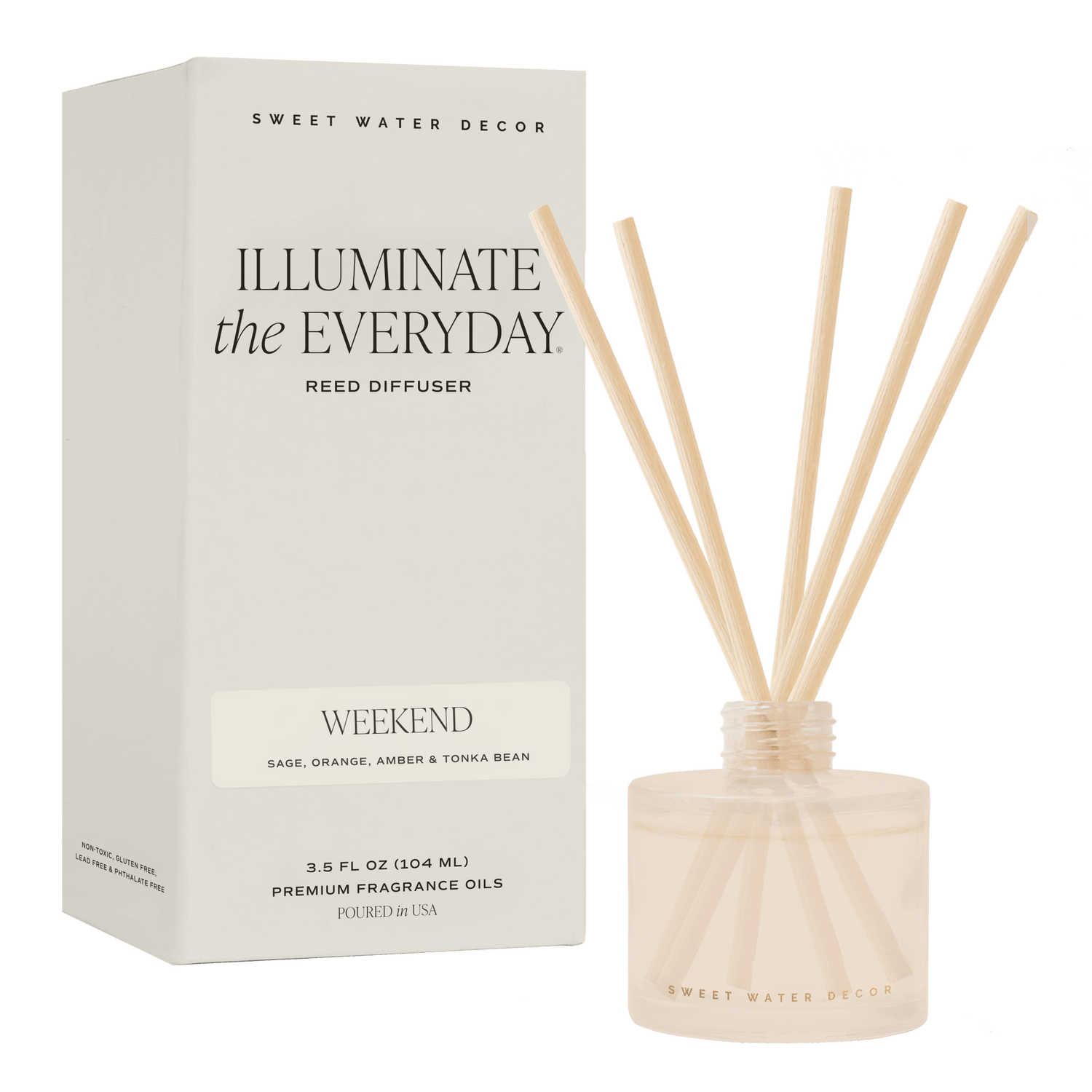 Weekend White Translucent Tinted Glass Jar | Reed Diffuser