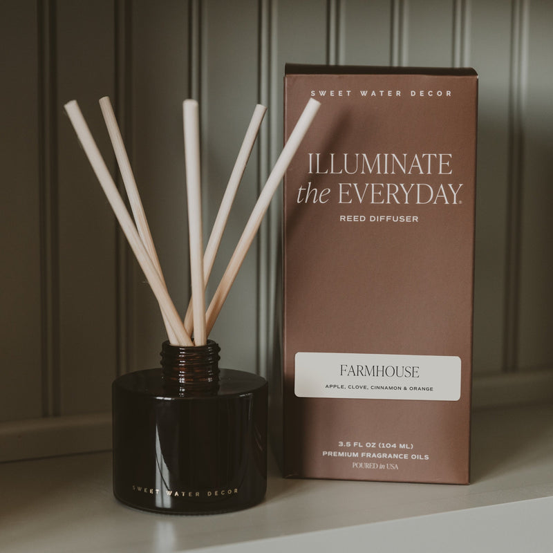 Farmhouse Amber Tinted Glass Jar | Reed Diffuser