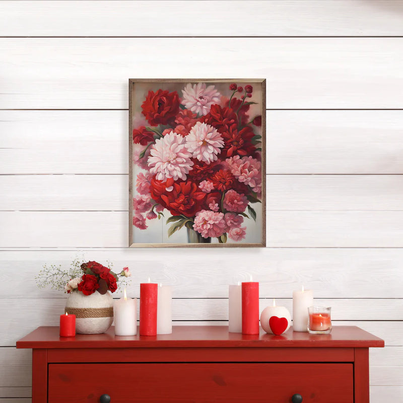 Red And Pink Bouquet Wall Art